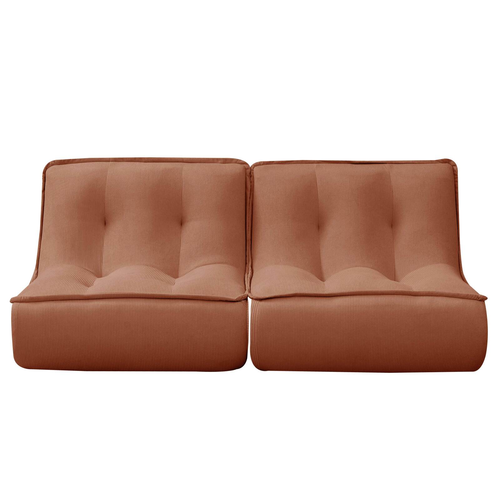 Canapé modulable 2 places en tissu côtelé