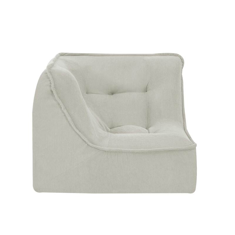 Fauteuil d'angle pour canapé modulable en tissu (2/7)