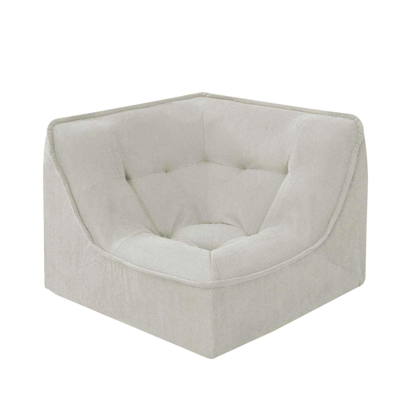Fauteuil d'angle pour canapé modulable en tissu