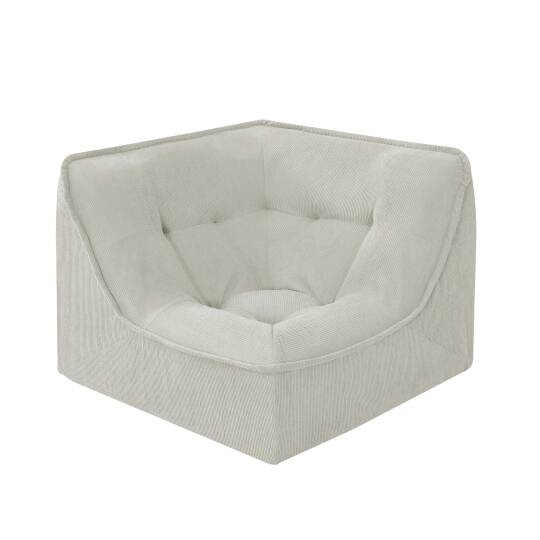 Fauteuil d'angle en velours côtelé type chauffeuse | Oviala