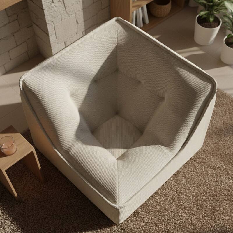 Fauteuil d'angle pour canapé modulable en tissu (6/7)