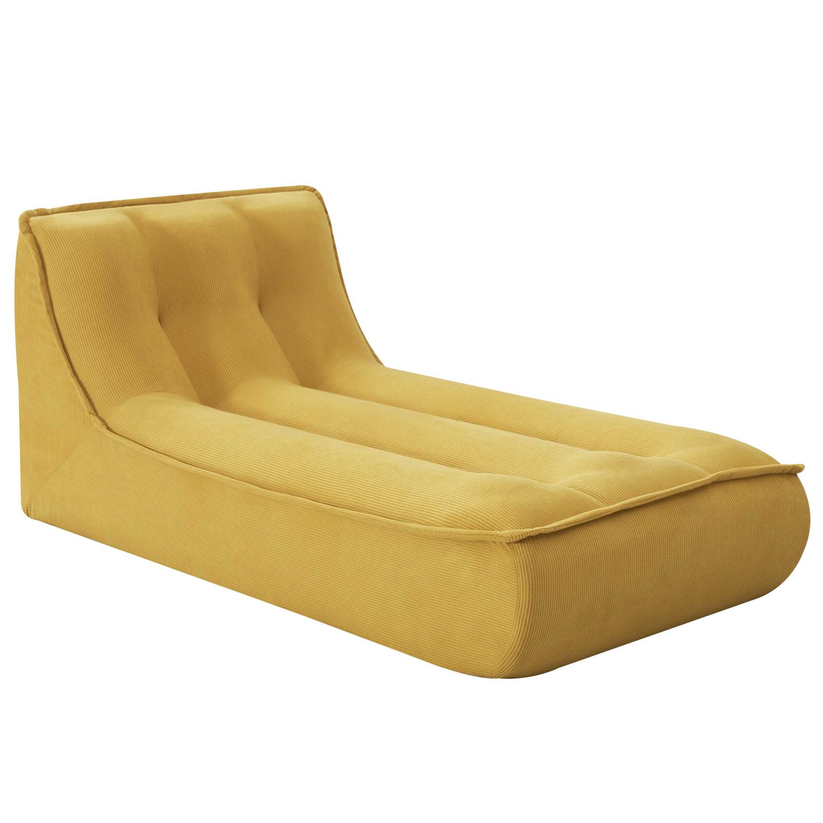 Canapé modulable 4 places en tissu côtelé avec 2 méridiennes