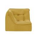 Fauteuil d'angle pour canapé modulable en tissu