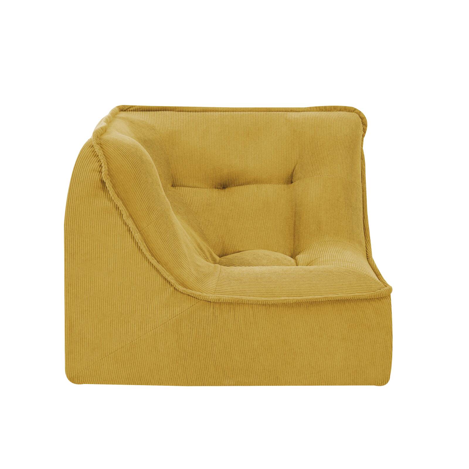 Fauteuil d'angle pour canapé modulable en tissu