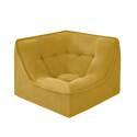 Fauteuil d'angle pour canapé modulable en tissu