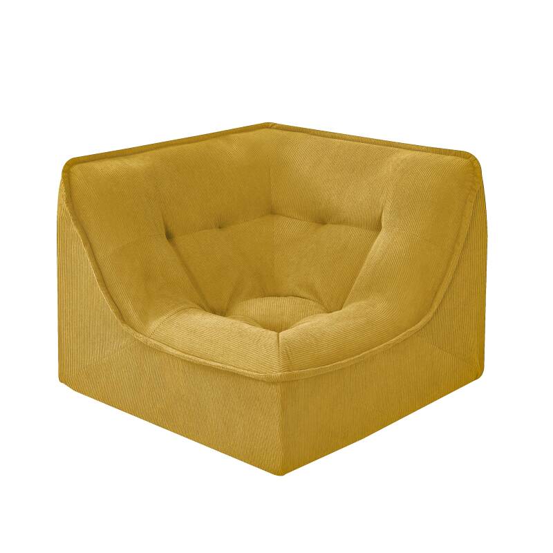Fauteuil d'angle pour canapé modulable en tissu