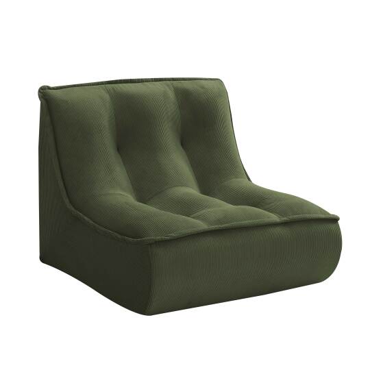 Fauteuil en velours côtelé type chauffeuse | Oviala