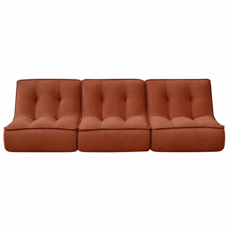 Fauteuils modulables en velours côtelé type chauffeuse - Par 3 (4/7)