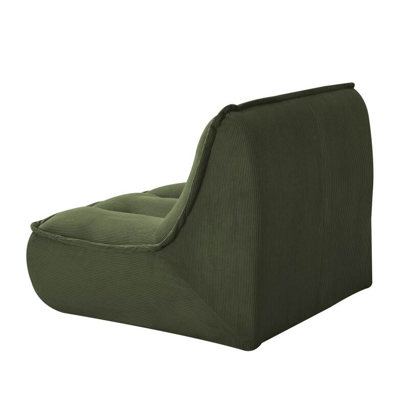 Fauteuils modulables en velours côtelé type chauffeuse - Par 2 (7/8)