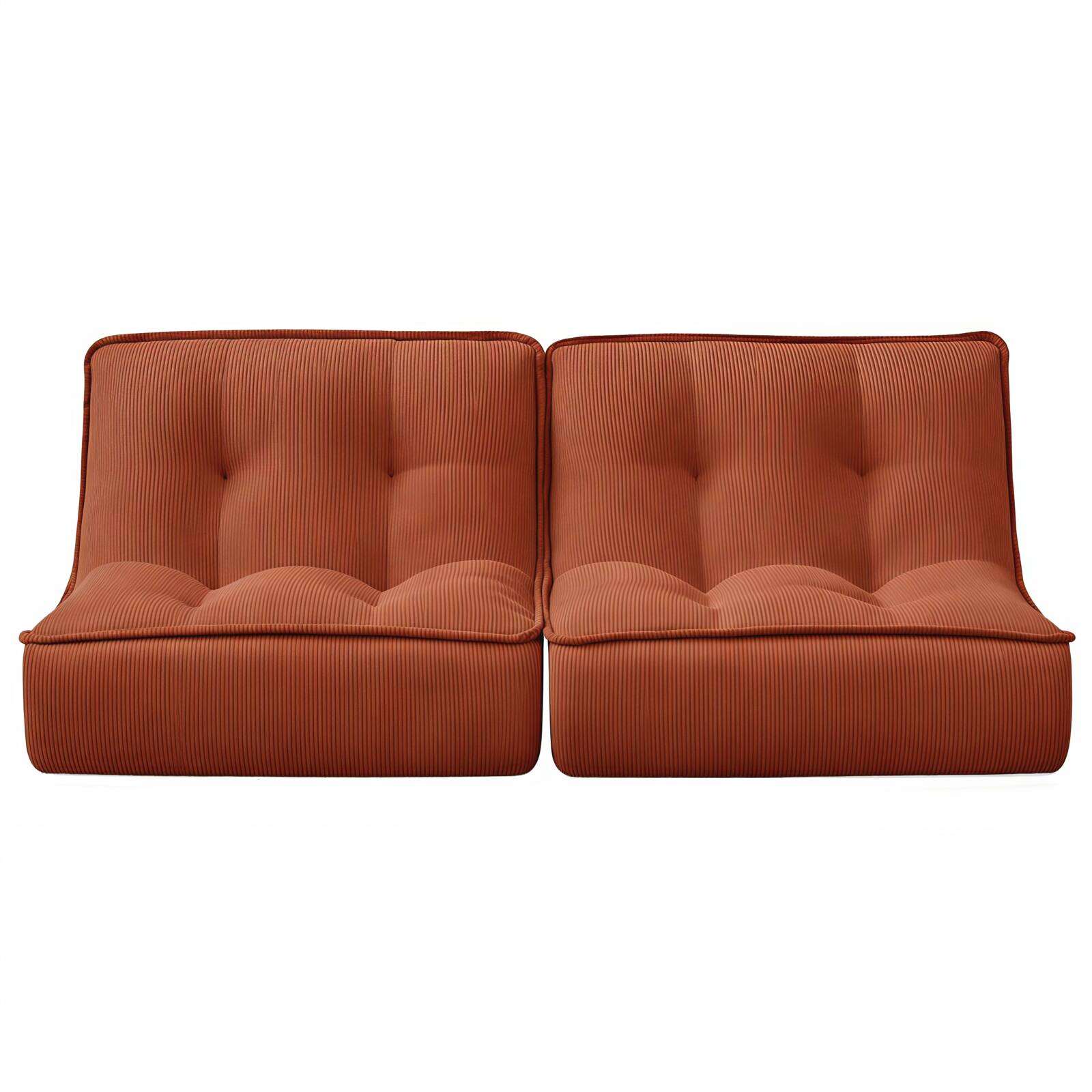 Fauteuils modulables en velours côtelé type chauffeuse - Par 2