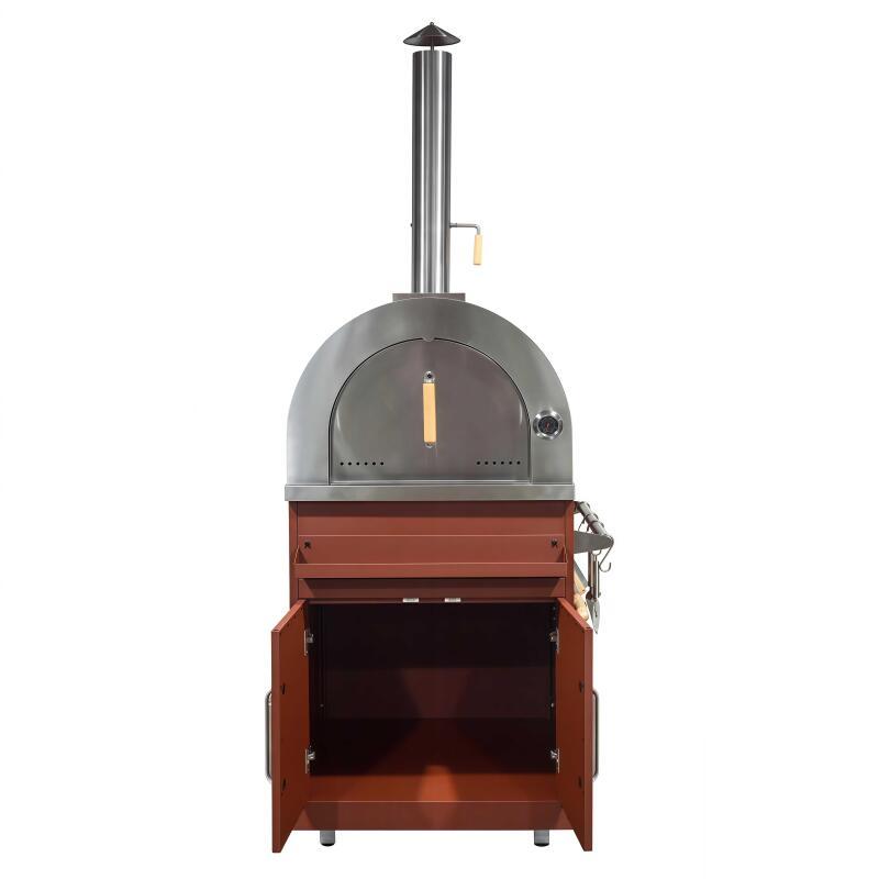 Cuisine extérieure en métal avec four à pizza et rangements - 3 modules (3/7)