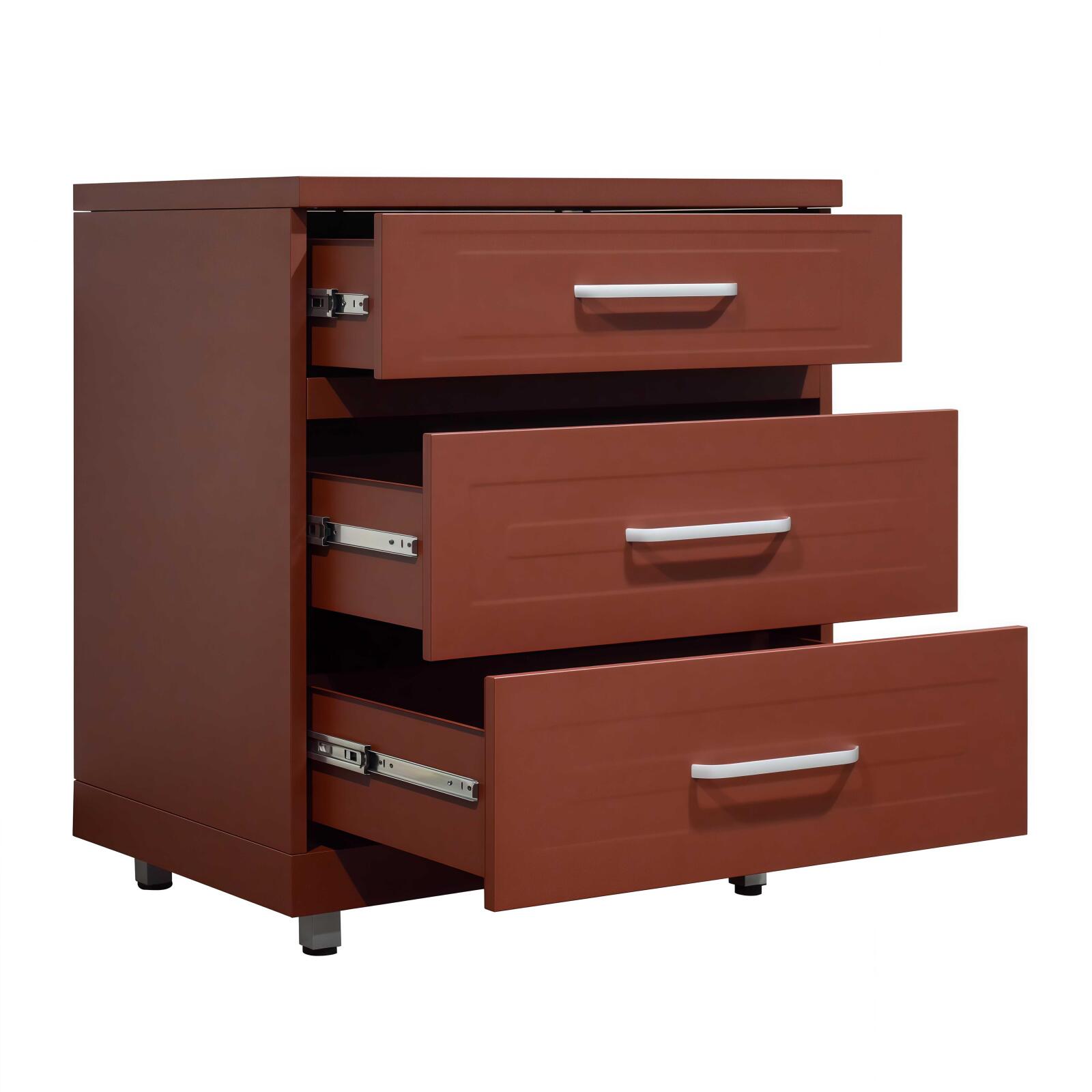 Cuisine extérieure en métal avec barbecue et rangements - 4 modules