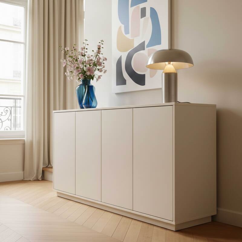 Buffet uni 4 portes 160 cm