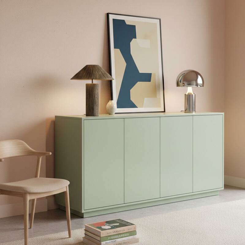 Buffet uni 4 portes 160 cm