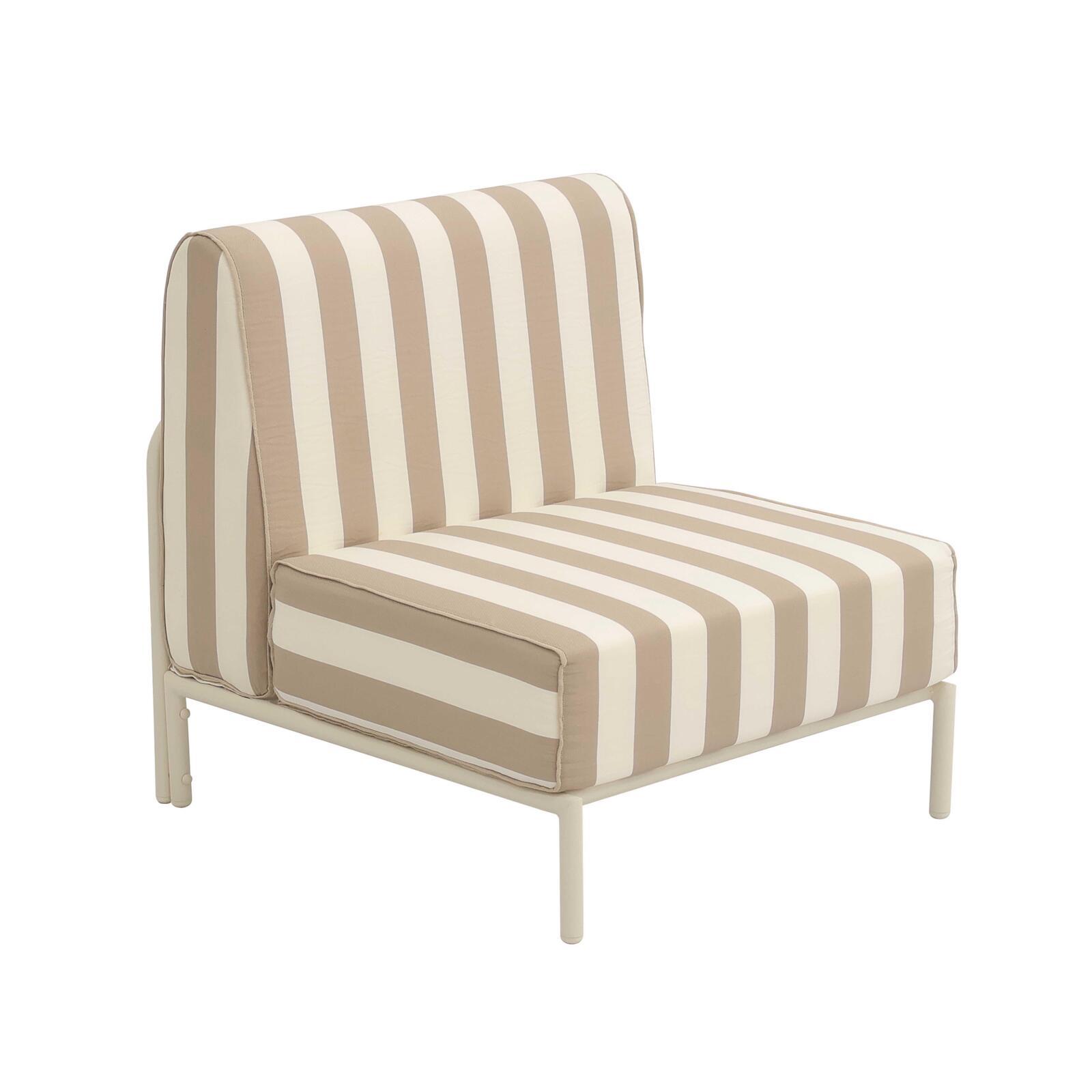 Chauffeuse rayée pour salon de jardin modulable