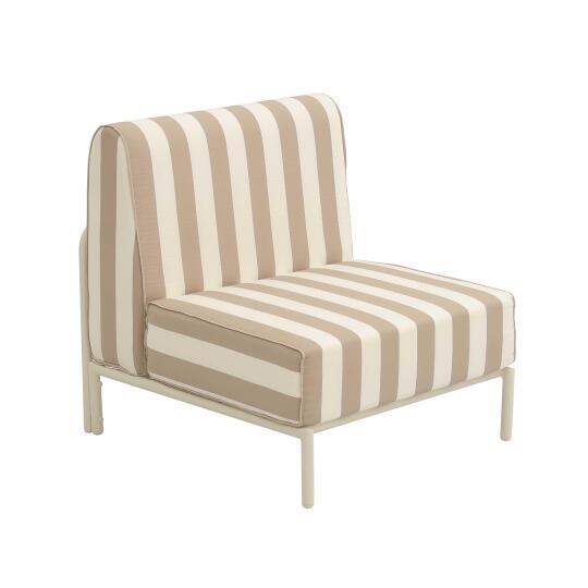 Chauffeuse rayée pour salon de jardin modulable