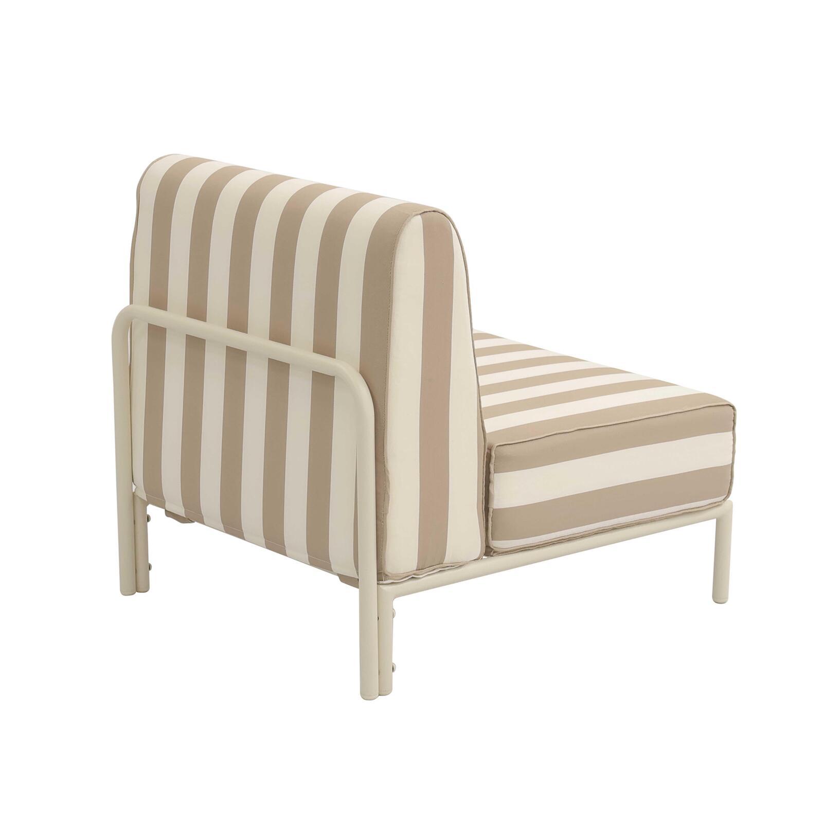 Chauffeuse rayée pour salon de jardin modulable