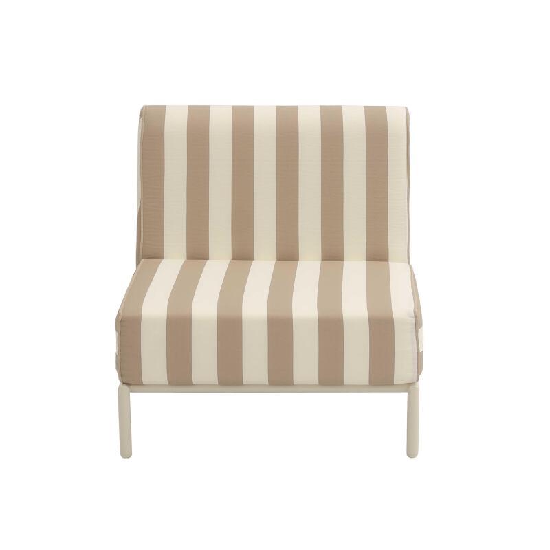 Chauffeuse rayée pour salon de jardin modulable (3/7)