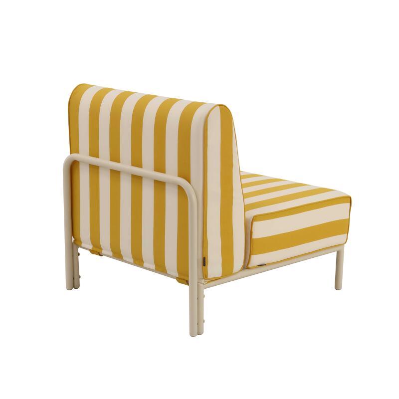 Chauffeuse rayée pour salon de jardin modulable (3/5)