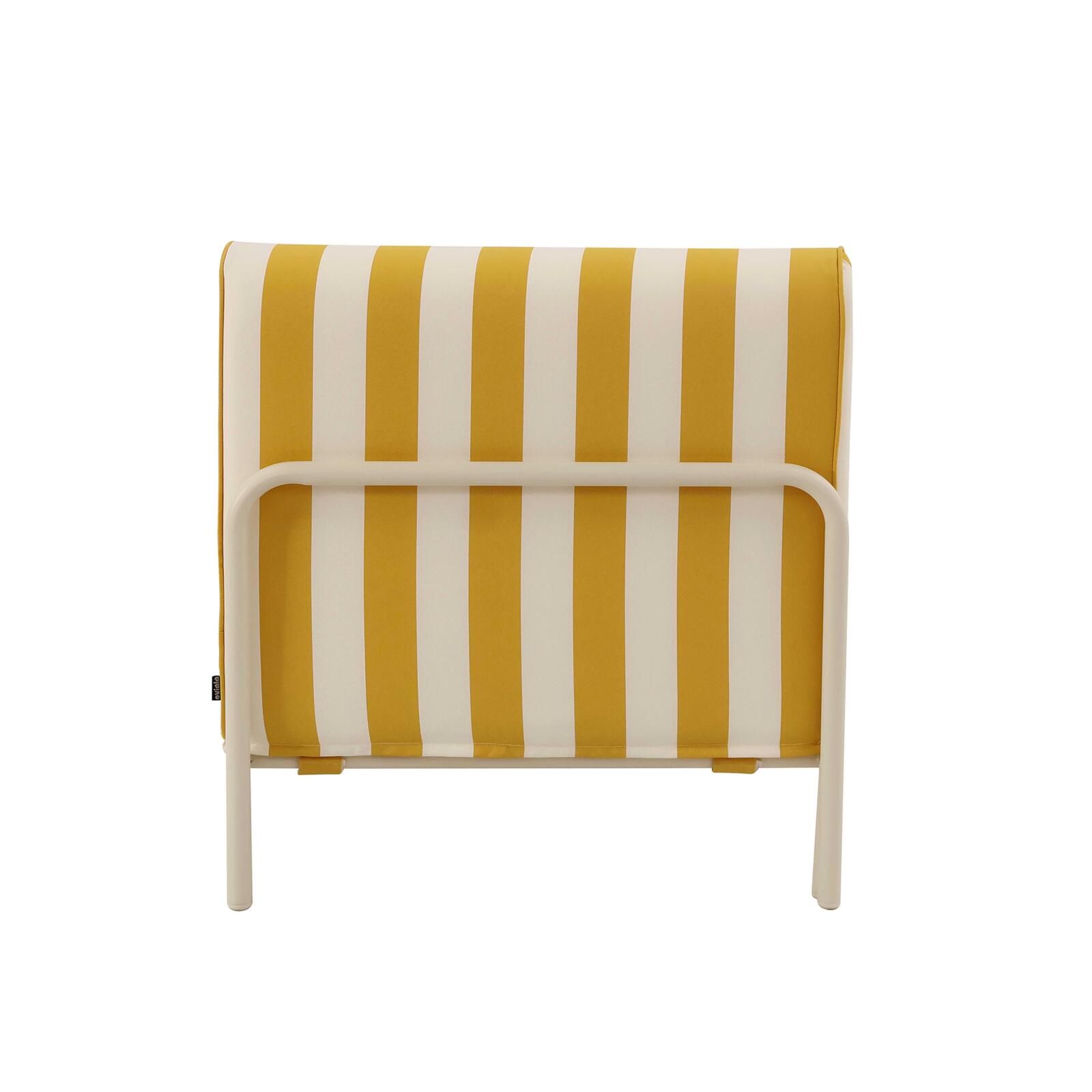 Chauffeuse rayée pour salon de jardin modulable