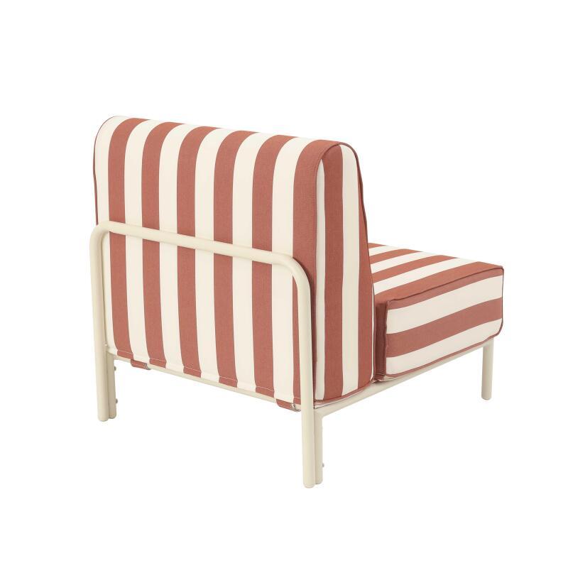 Chauffeuse rayée pour salon de jardin modulable (3/8)