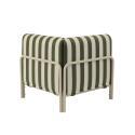Fauteuil d'angle rayé pour salon de jardin modulable