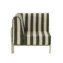 Fauteuil d'angle rayé pour salon de jardin modulable