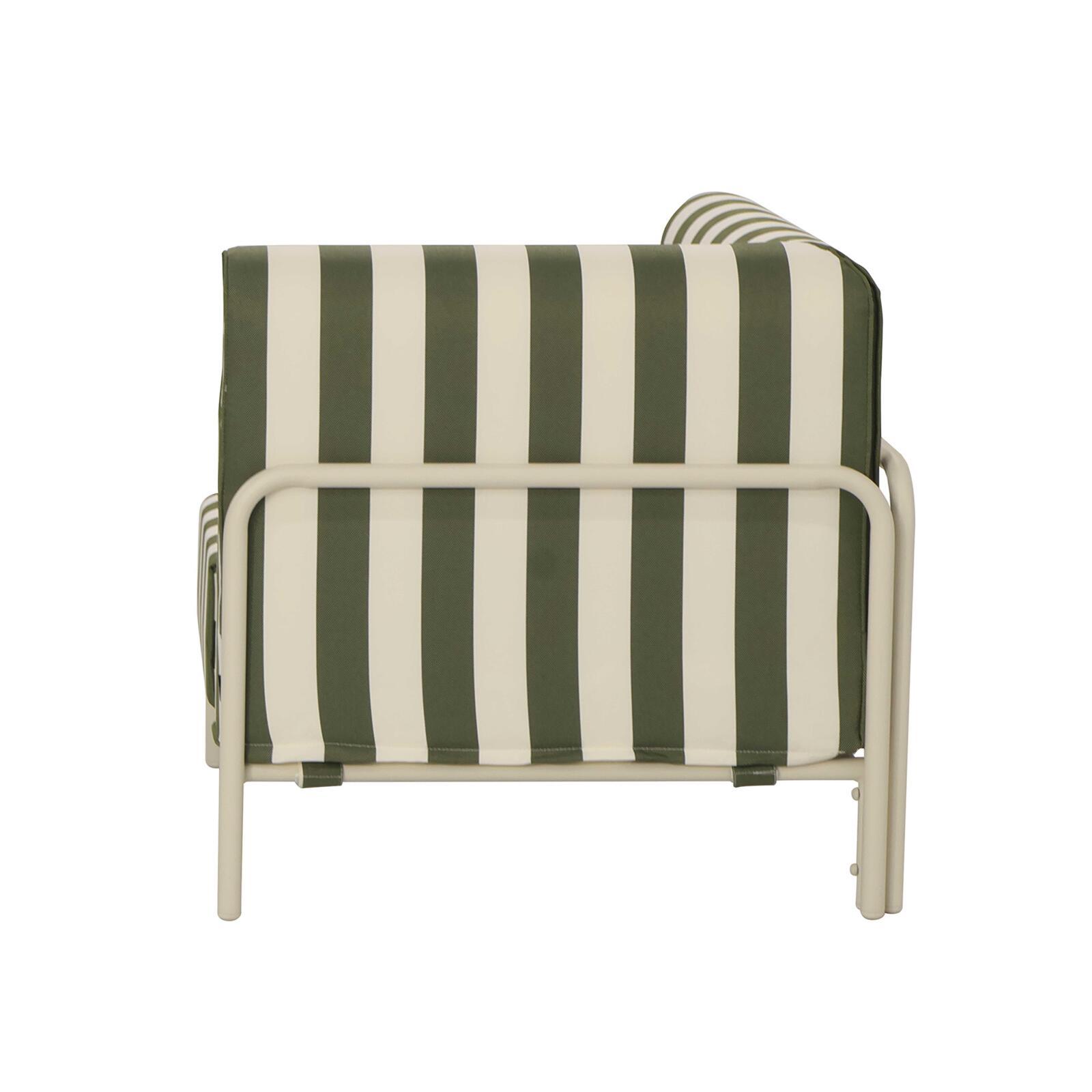 Fauteuil d'angle rayé pour salon de jardin modulable