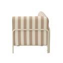Fauteuil d'angle rayé pour salon de jardin modulable