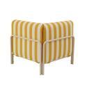 Fauteuil d'angle rayé pour salon de jardin modulable