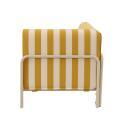 Fauteuil d'angle rayé pour salon de jardin modulable