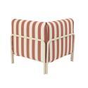 Fauteuil d'angle rayé pour salon de jardin modulable