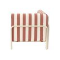 Fauteuil d'angle rayé pour salon de jardin modulable