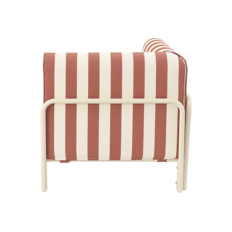 Fauteuil d'angle rayé pour salon de jardin modulable (6/8)