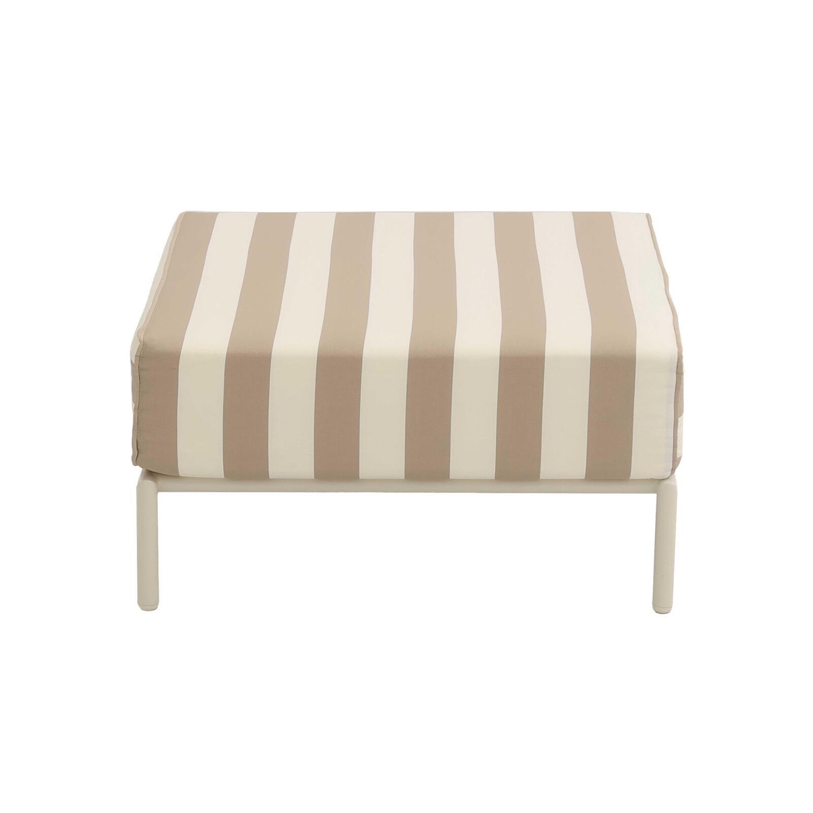 Pouf rayé pour salon de jardin modulable