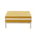 Pouf rayé pour salon de jardin modulable
