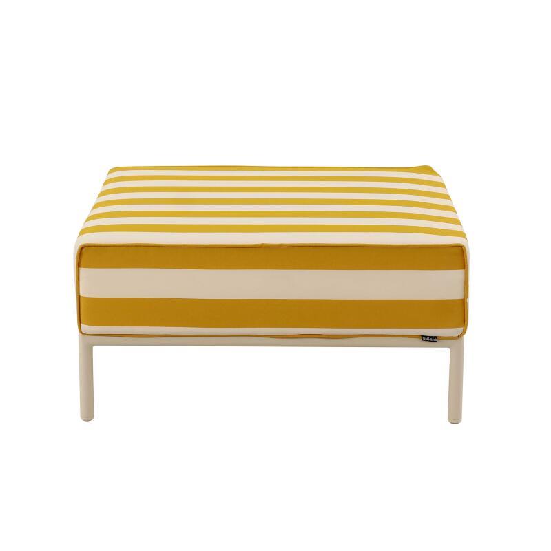 Pouf rayé pour salon de jardin modulable (2/3)