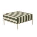 Pouf rayé pour salon de jardin modulable
