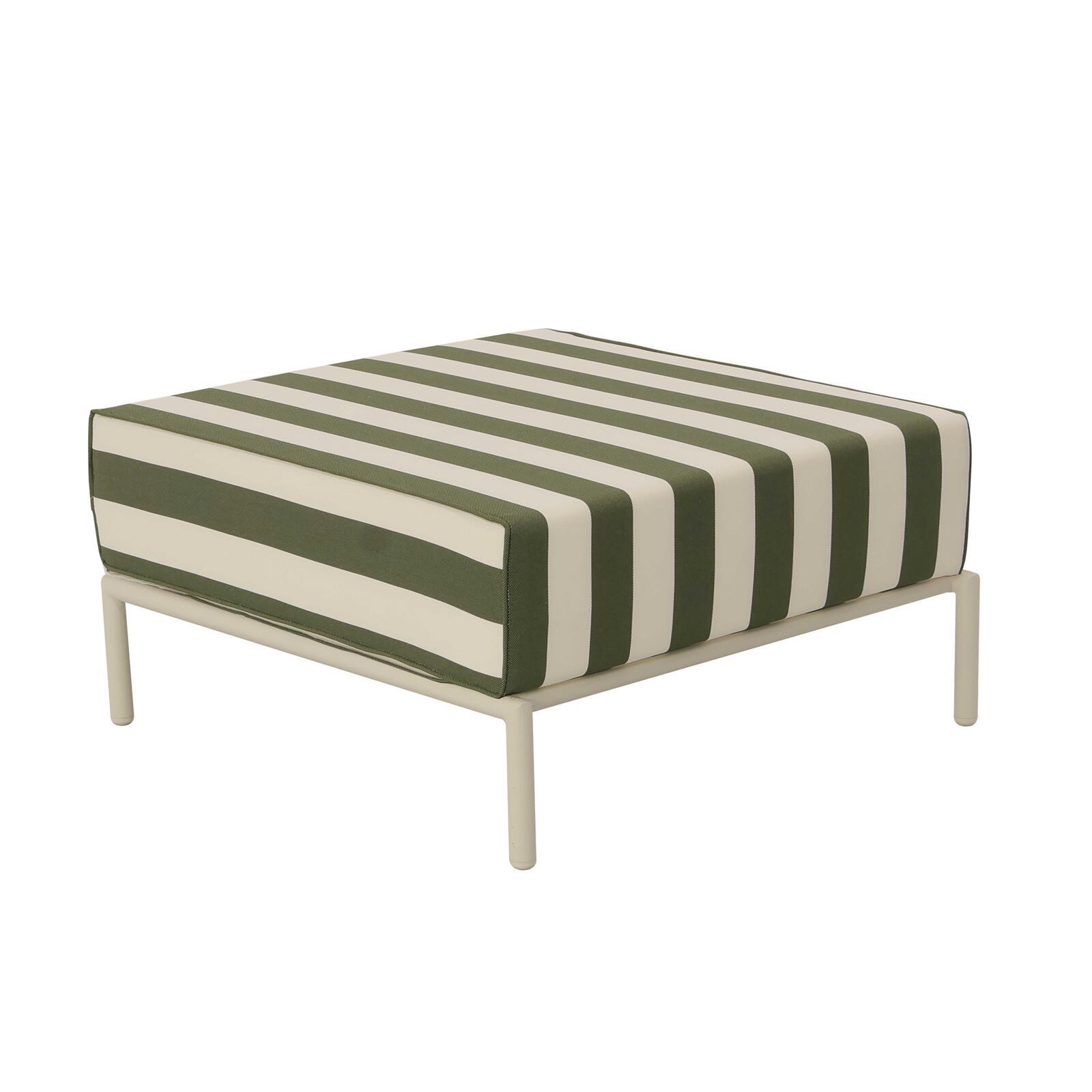 Pouf rayé pour salon de jardin modulable