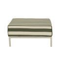 Pouf rayé pour salon de jardin modulable