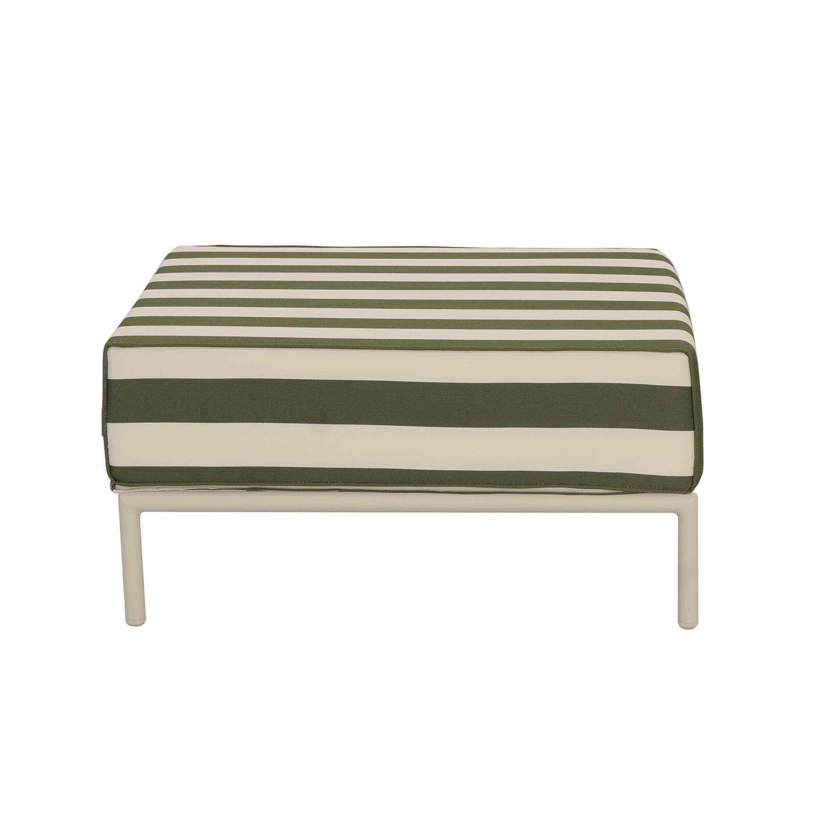 Pouf rayé pour salon de jardin modulable