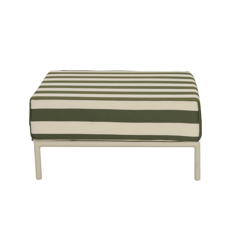 Pouf rayé pour salon de jardin modulable (4/6)