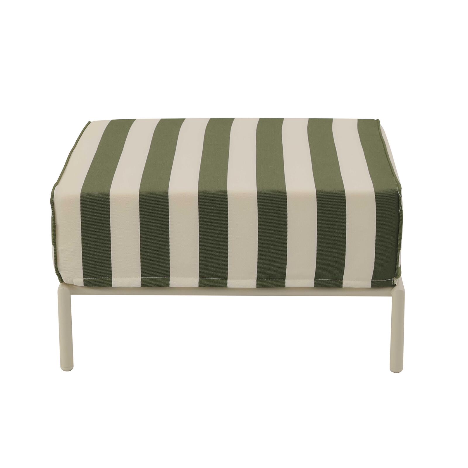 Pouf rayé pour salon de jardin modulable