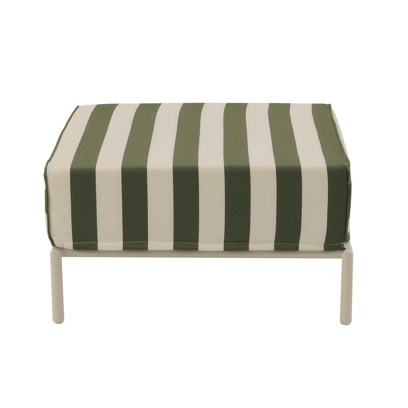 Pouf rayé pour salon de jardin modulable (2/6)