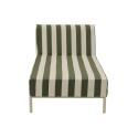 Méridienne rayée pour salon de jardin modulable 