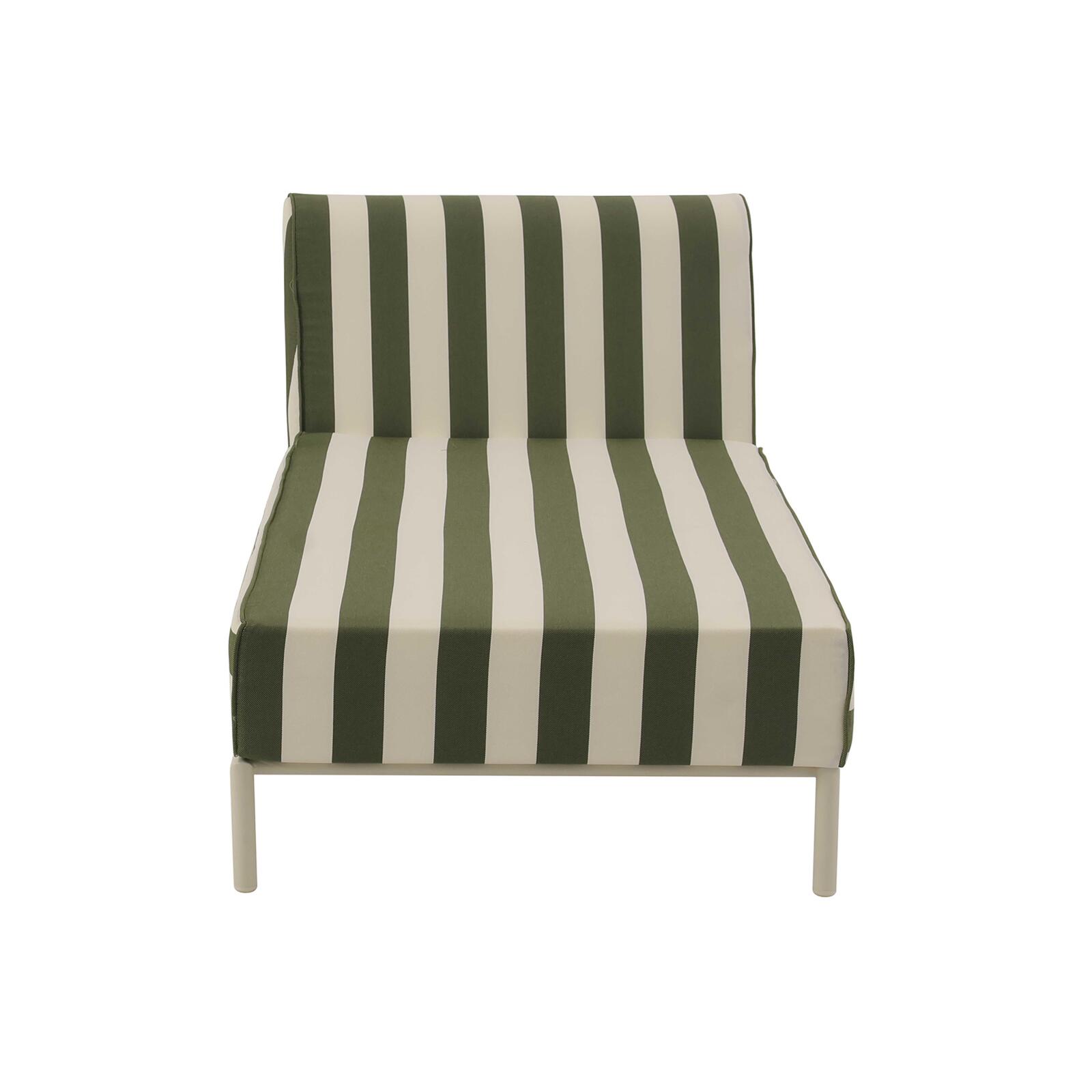 Méridienne rayée pour salon de jardin modulable 