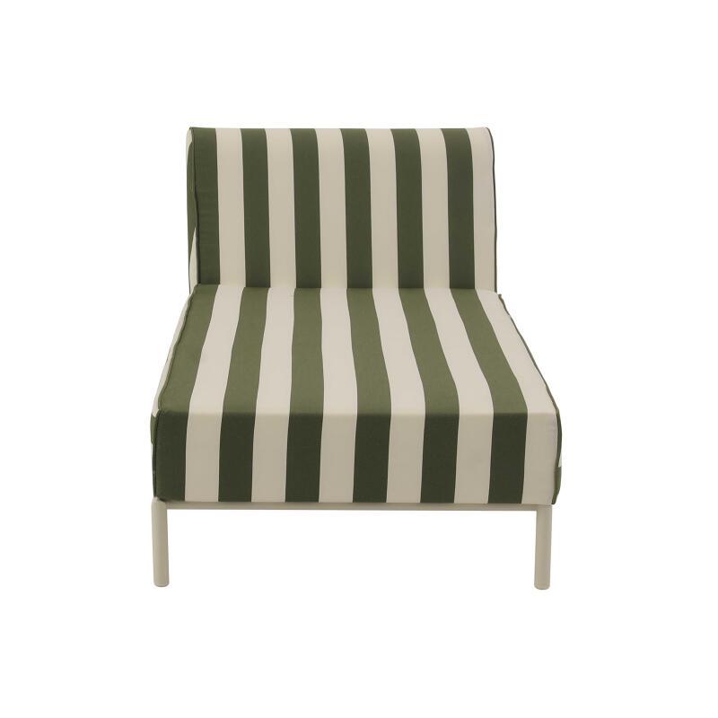 Méridienne rayée pour salon de jardin modulable  (4/8)