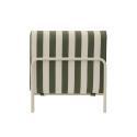 Méridienne rayée pour salon de jardin modulable 