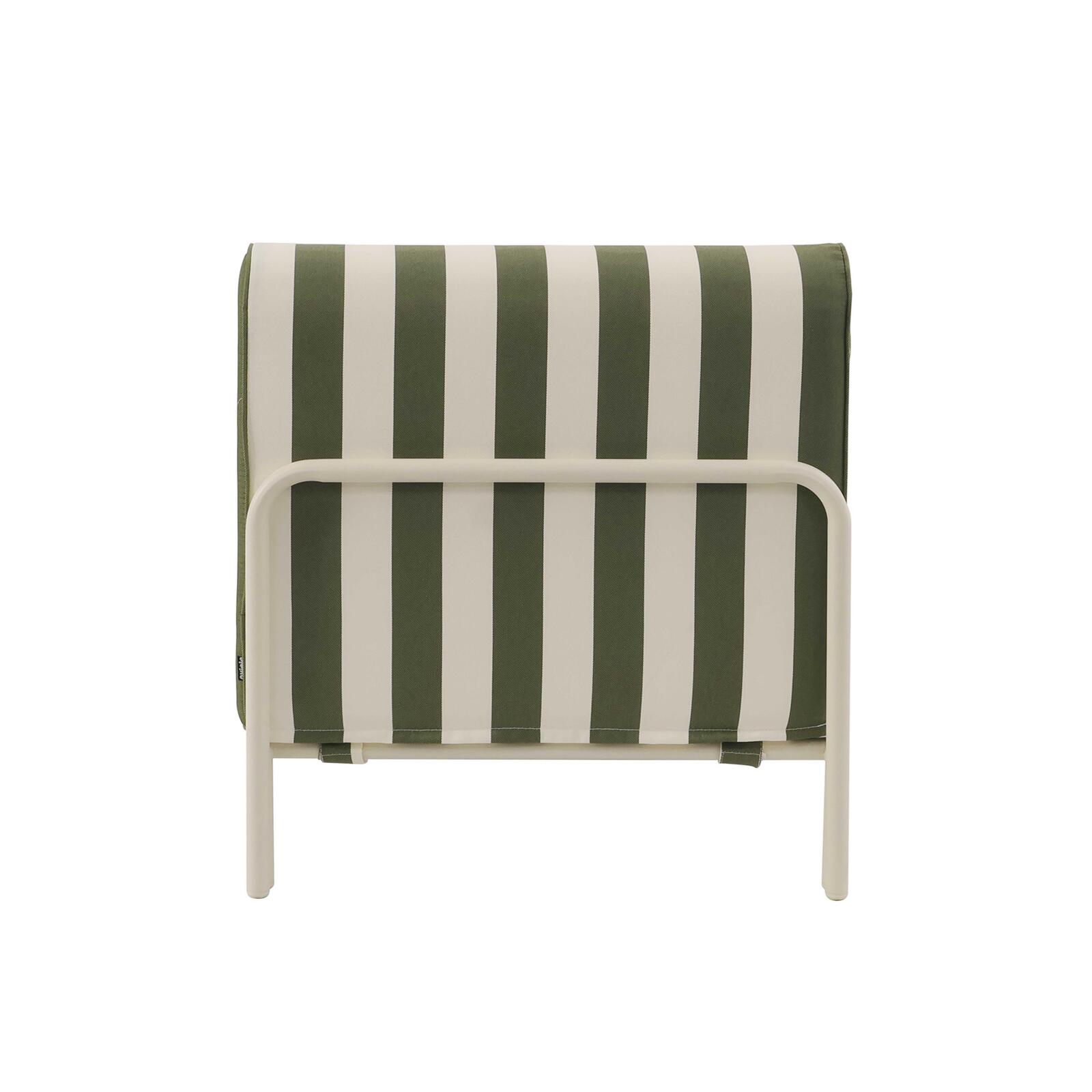Méridienne rayée pour salon de jardin modulable 