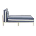 Méridienne rayée pour salon de jardin modulable 